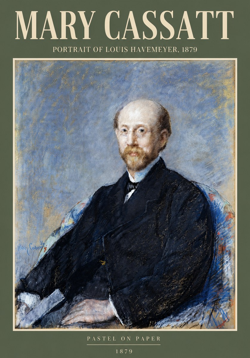 Mary Cassatt Portrait of Louis Havemeyer No6 - Affiche