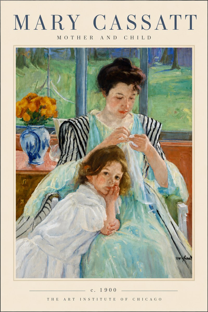 Mary Cassatt Mother and Child VII No4 - Affiche