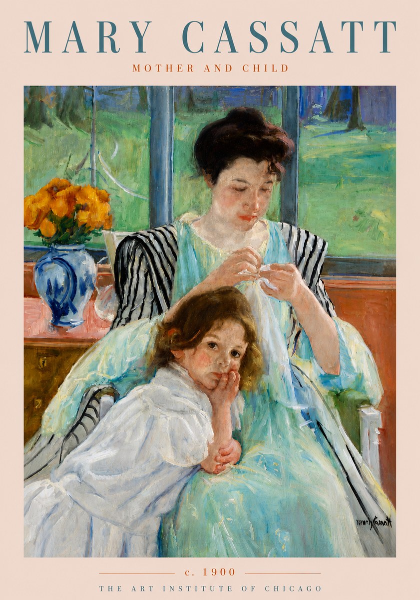 Mary Cassatt Mother and Child VII No5 - Affiche