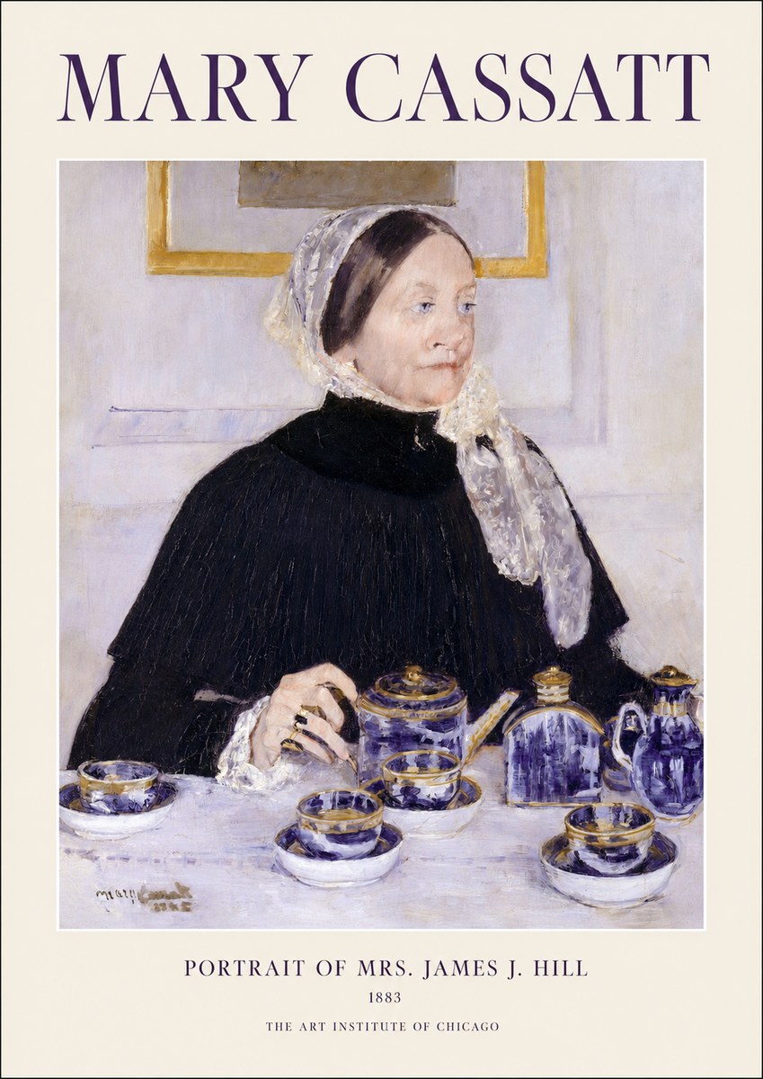 Mary Cassatt Portrait of Mrs. James J. Hill No1 - Affiche