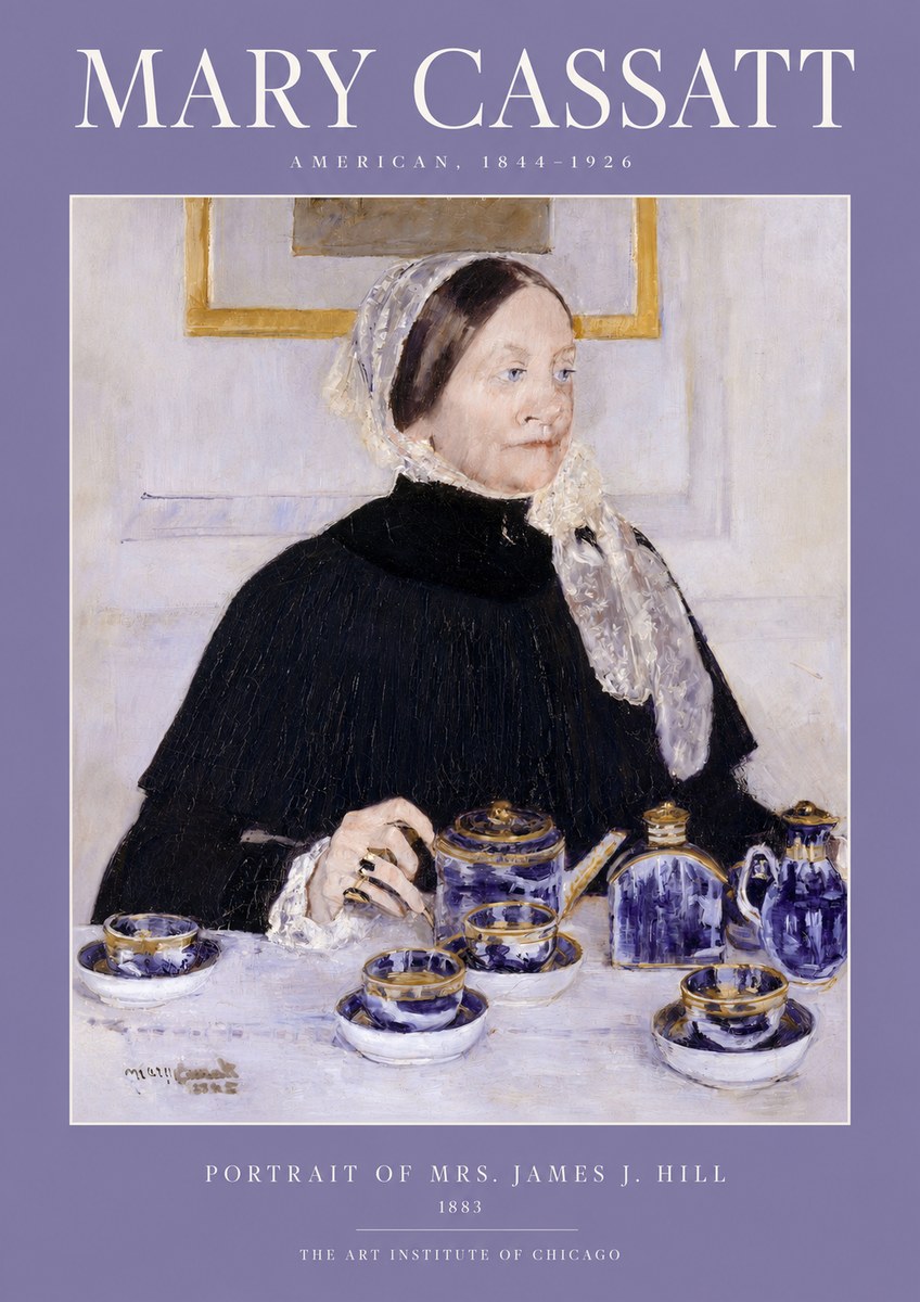Mary Cassatt Portrait of Mrs. James J. Hill No2 - Affiche