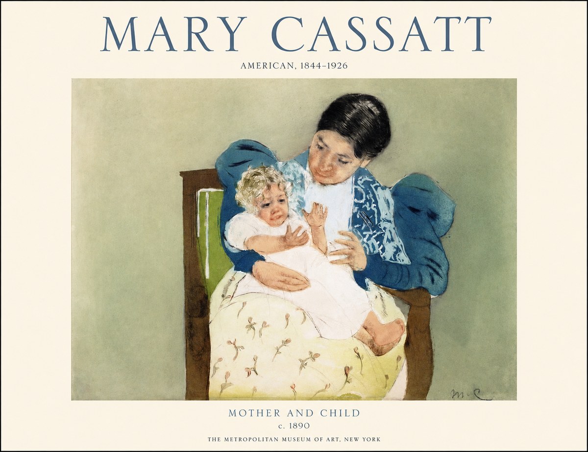 Mary Cassatt Mother and Child VIII No1 - Affiche