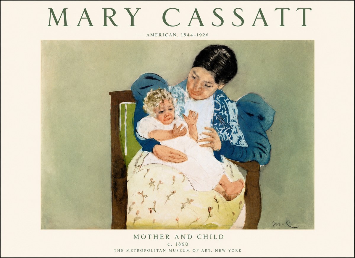 Mary Cassatt Mother and Child VIII No5 - Affiche