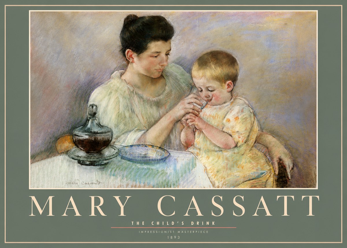 Mary Cassatt The Child's Drink No3 - Affiche