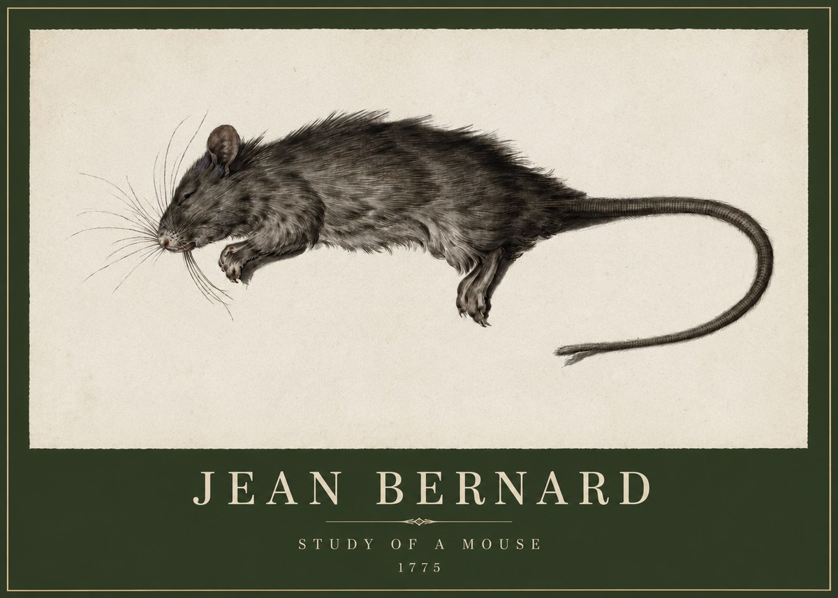 Jean Bernard Study of a Mouse II No2 - Affiche