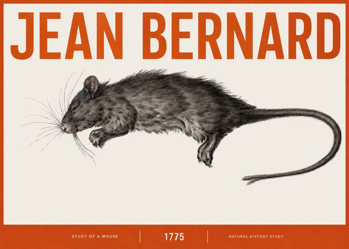 Jean Bernard Study of a Mouse II No3 - Affiche