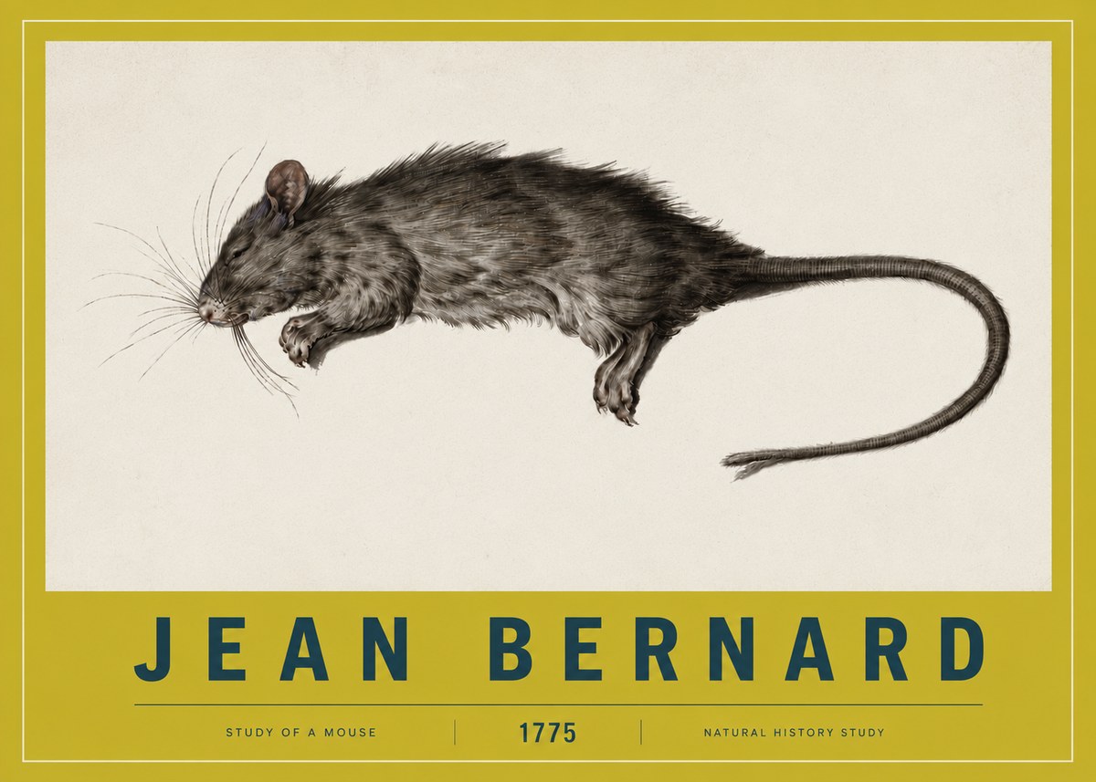 Jean Bernard Study of a Mouse II No4 - Affiche