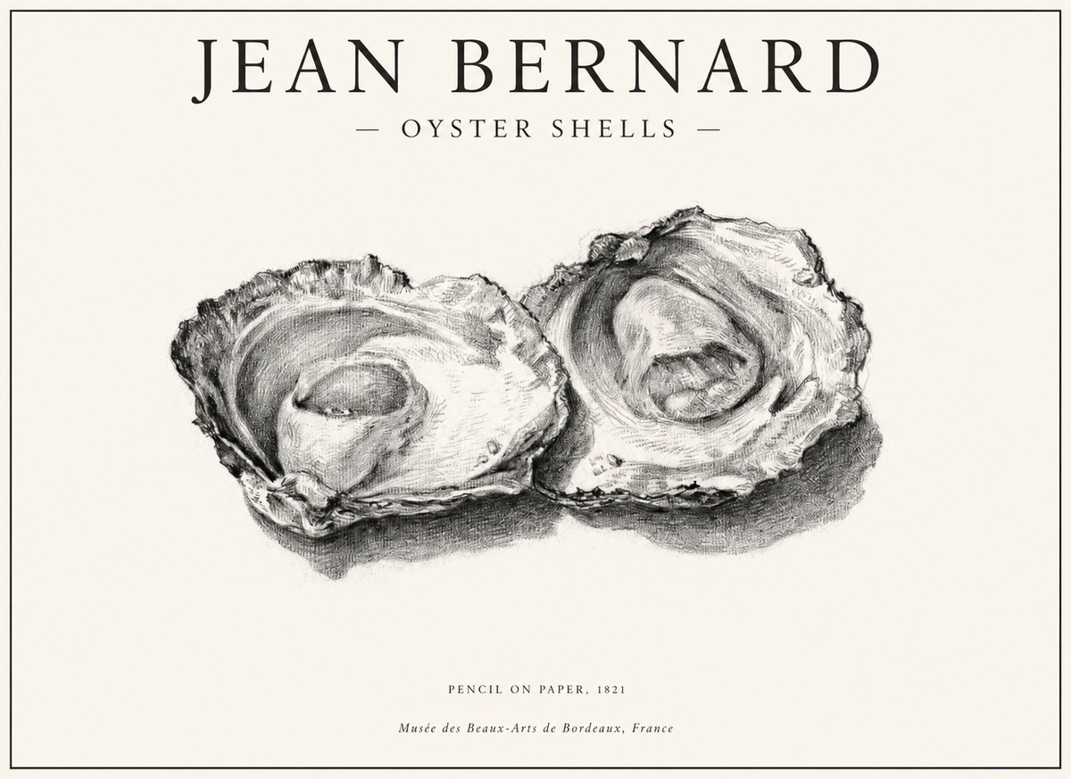Jean Bernard Study of Oyster Shells No6 - Affiche