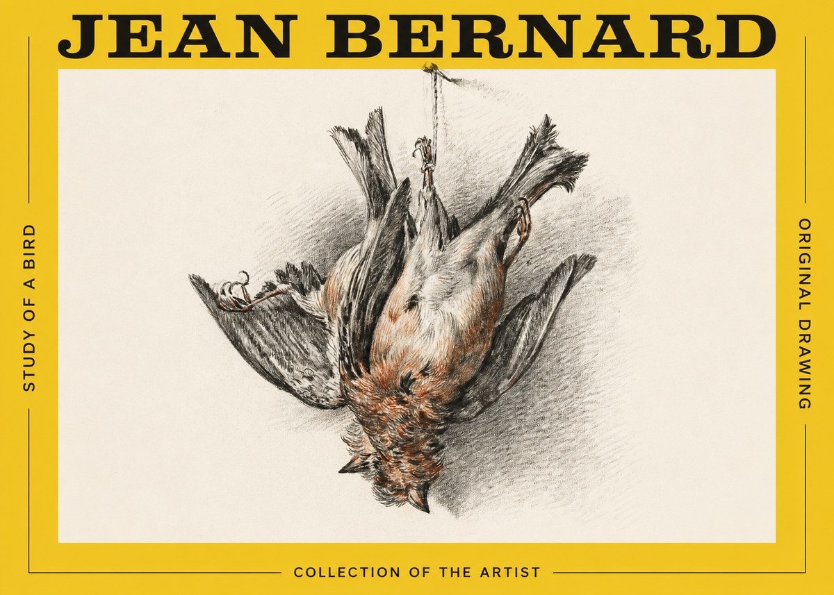 Jean Bernard Study of a Bird IV No2 - Affiche