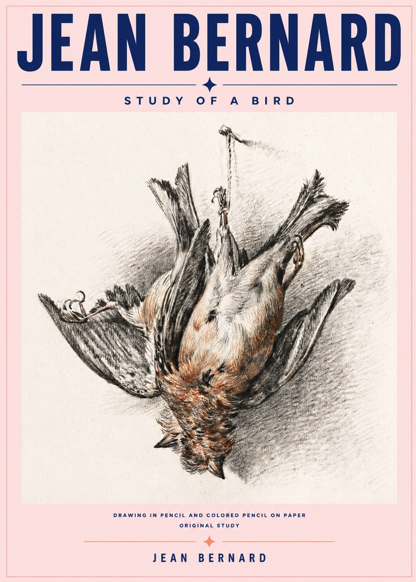 Jean Bernard Study of a Bird IV No6 - Affiche