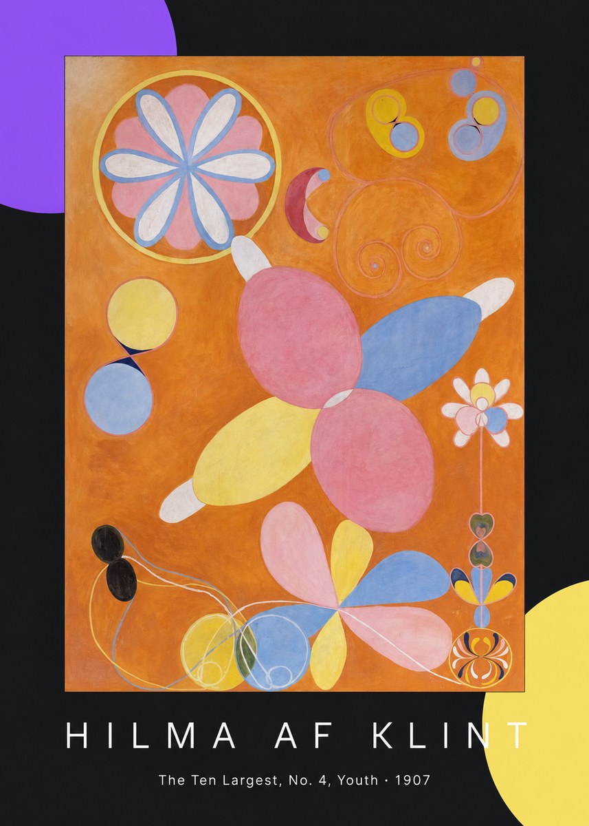 Hilma af Klint The Ten Largest, No. 4, Youth No5 - Affiche