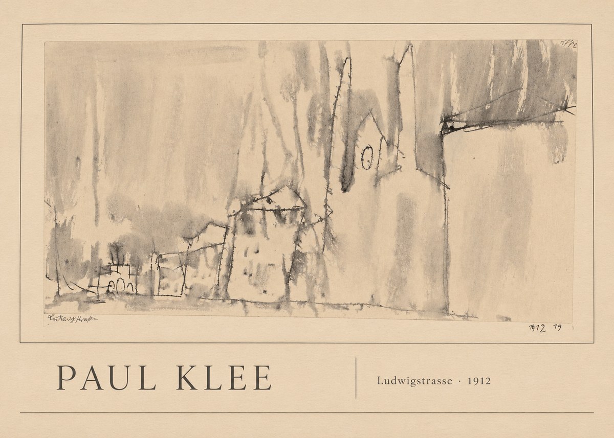 Paul Klee Ludwigstrasse No1 - Affiche