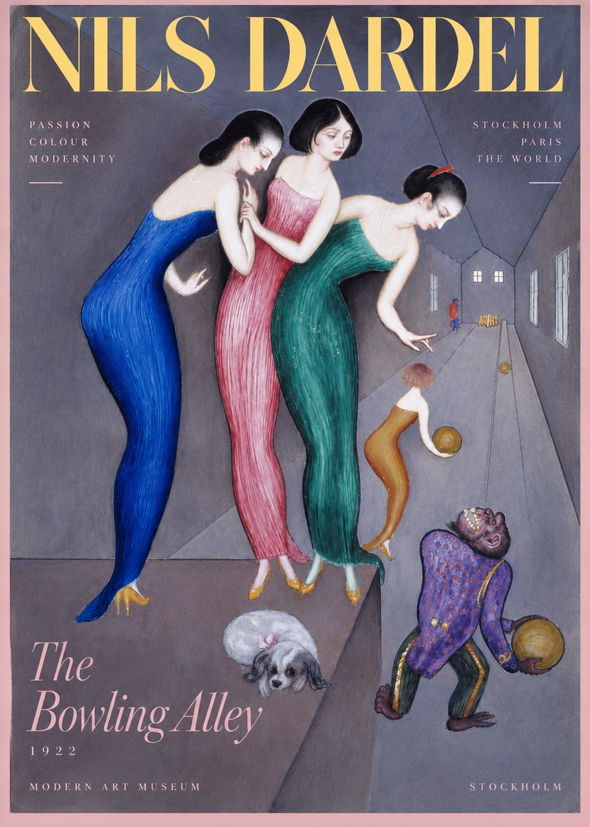 Nils Dardel Three Graces No5 - Affiche