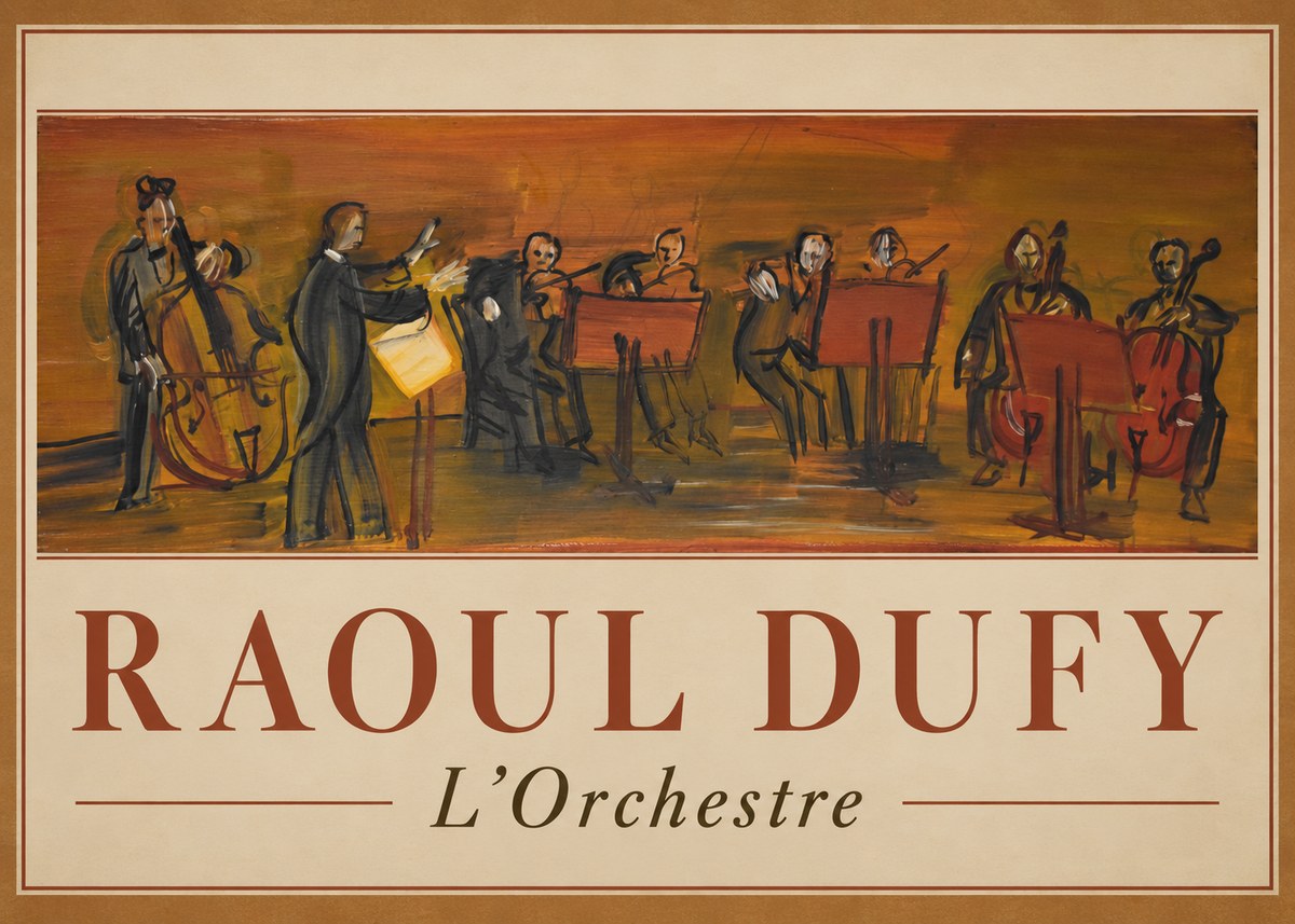 Raoul Dufy L'orchestre No1 - Affiche
