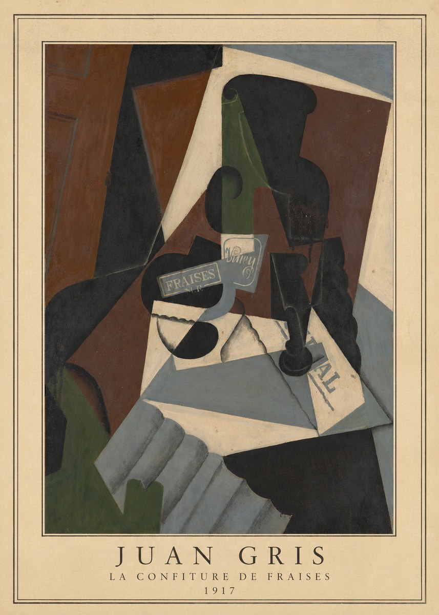 Juan Gris La Confiture De Fraises No4 - Affiche