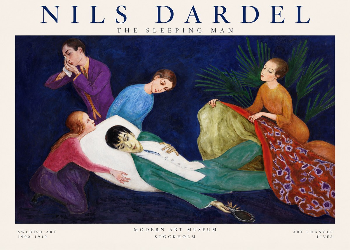 Nils Dardel The Sleeping Man No1 - Affiche