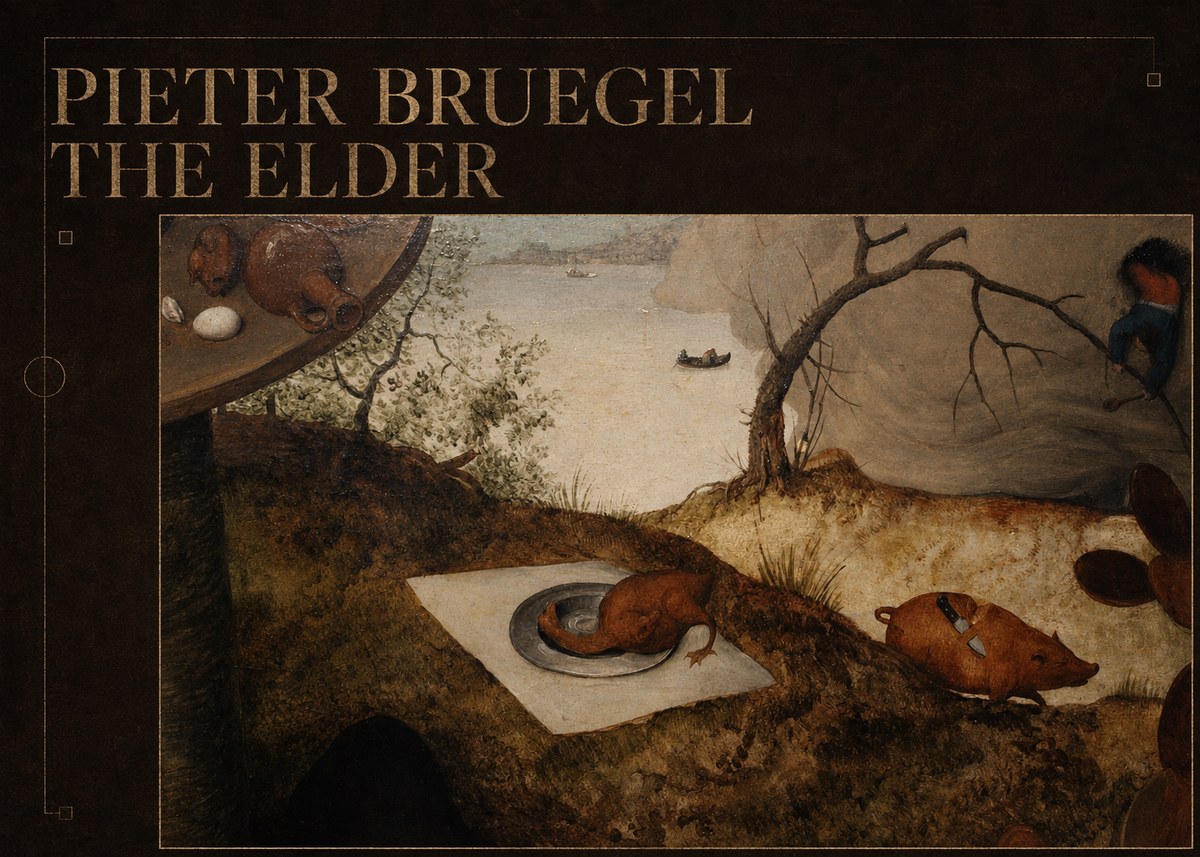 Pieter Bruegel The Pig Is Stabbed No6 - Affiche