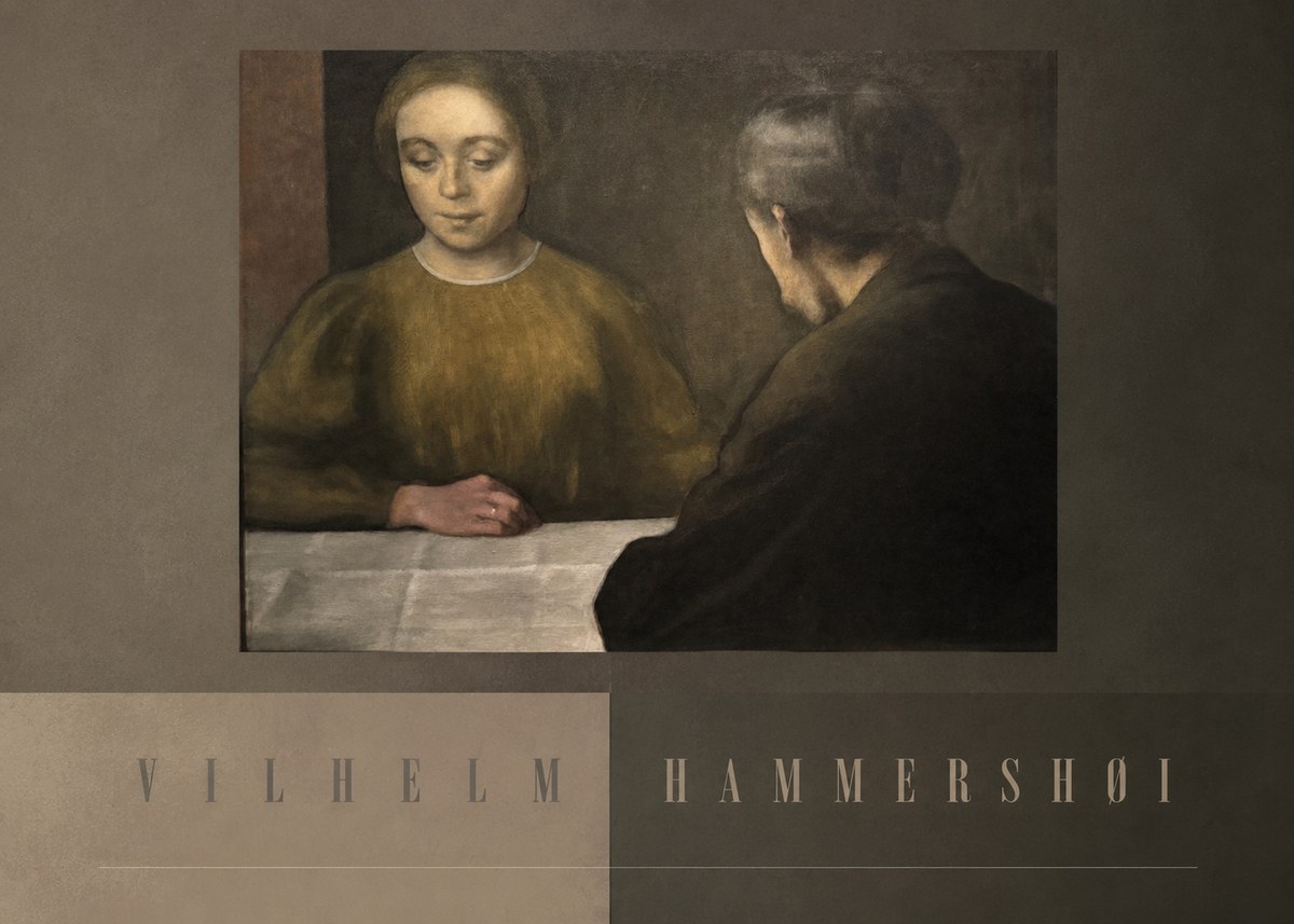 Vilhelm Hammershøi A Conversation No6 - Affiche