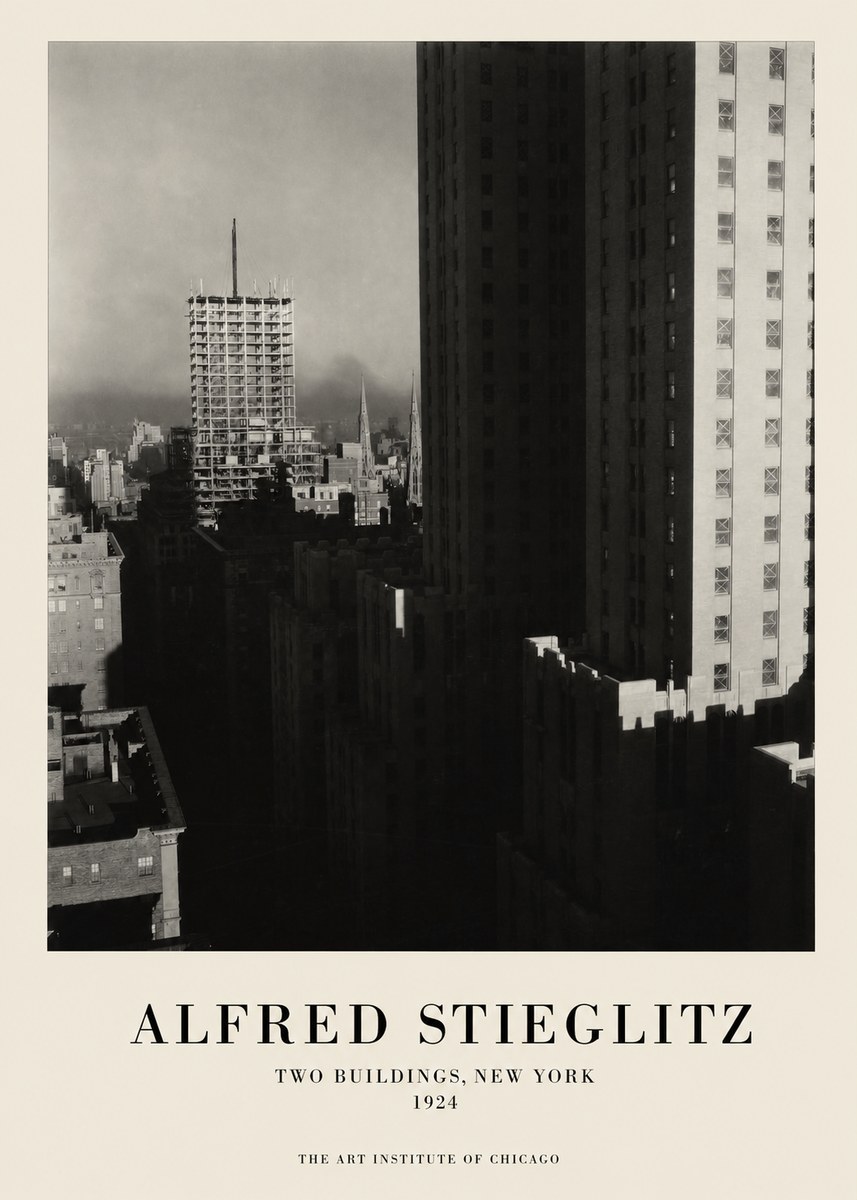 Alfred Stieglitz Two Buildings, New York No1 - Affiche