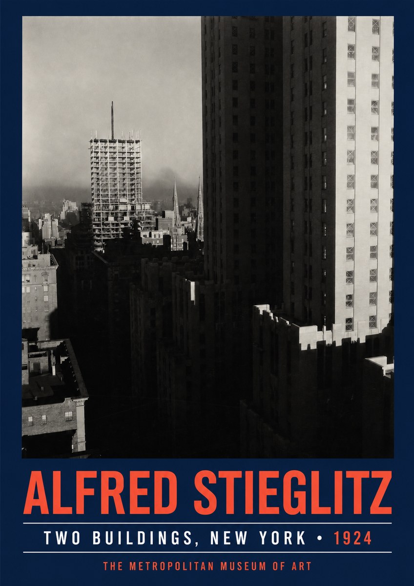 Alfred Stieglitz Two Buildings, New York No2 - Affiche