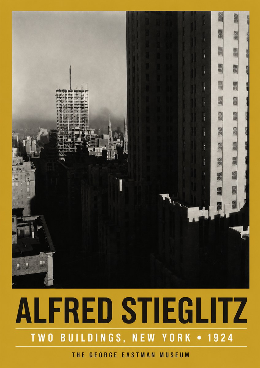 Alfred Stieglitz Two Buildings, New York No3 - Affiche