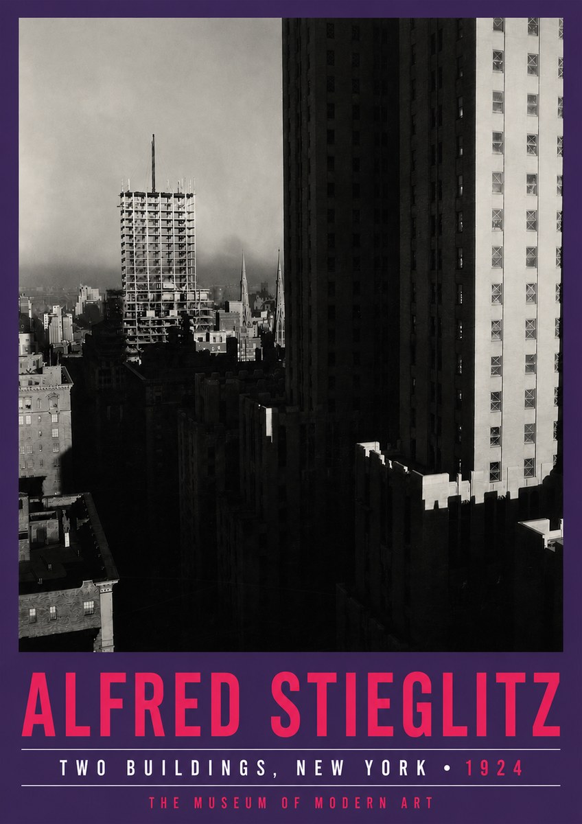 Alfred Stieglitz Two Buildings, New York No5 - Affiche