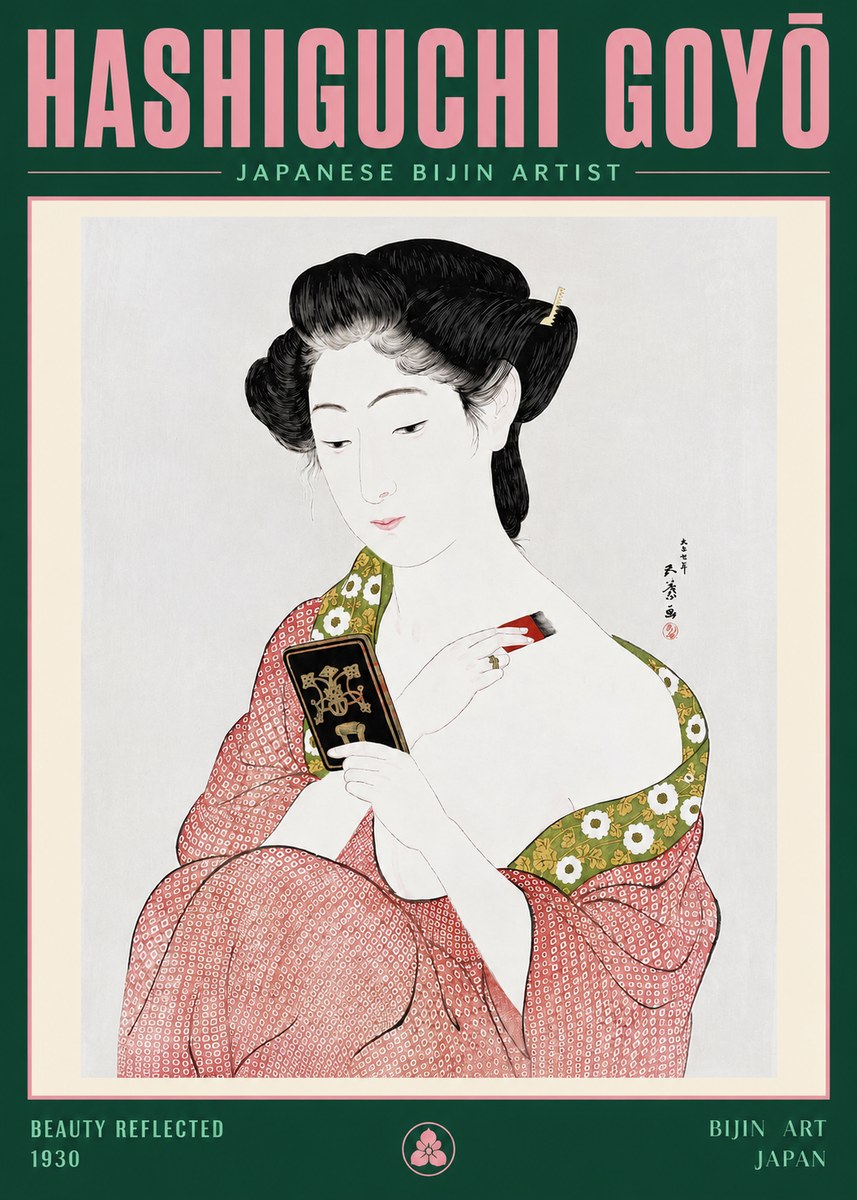 Hashiguchi Goyō Beauty Reflected No3 - Affiche