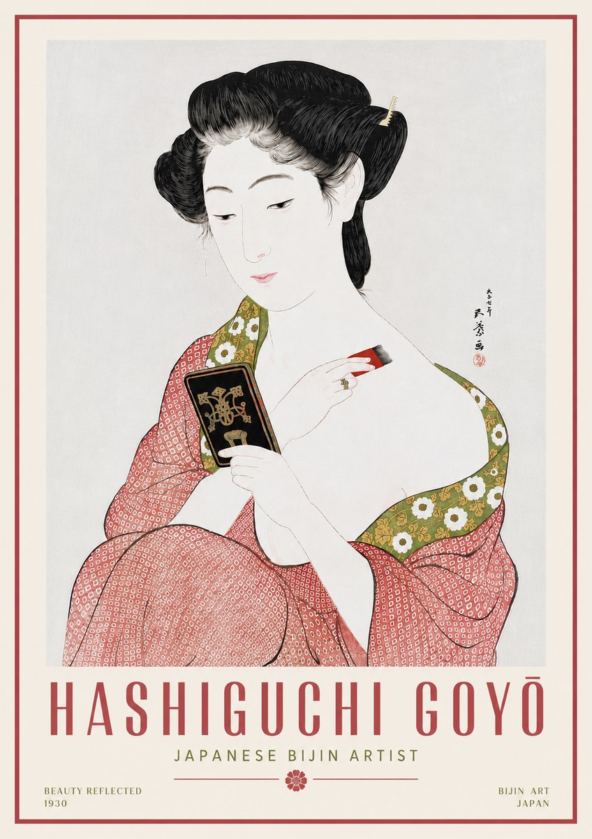 Hashiguchi Goyō Beauty Reflected No5 - Affiche