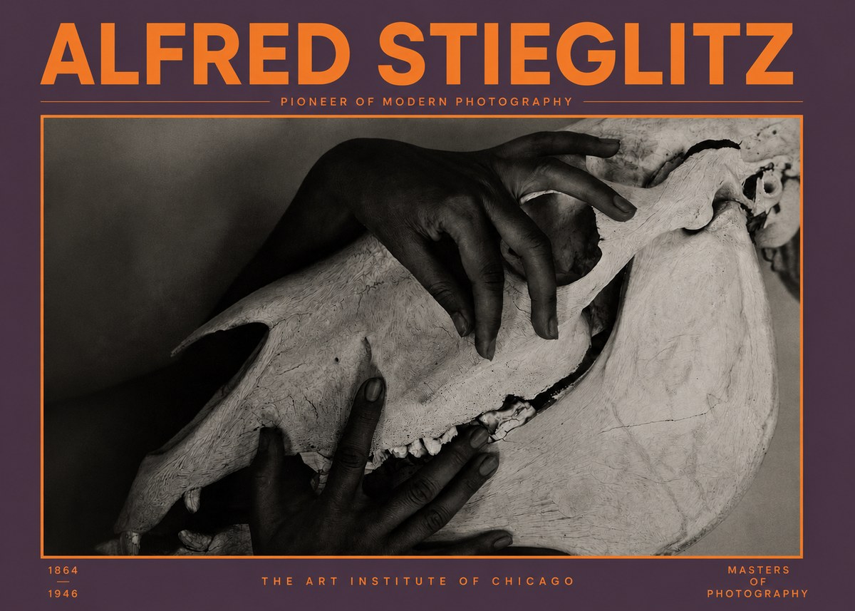 Alfred Stieglitz Georgia O'keeffe - Hands and Skull No4 - Affiche