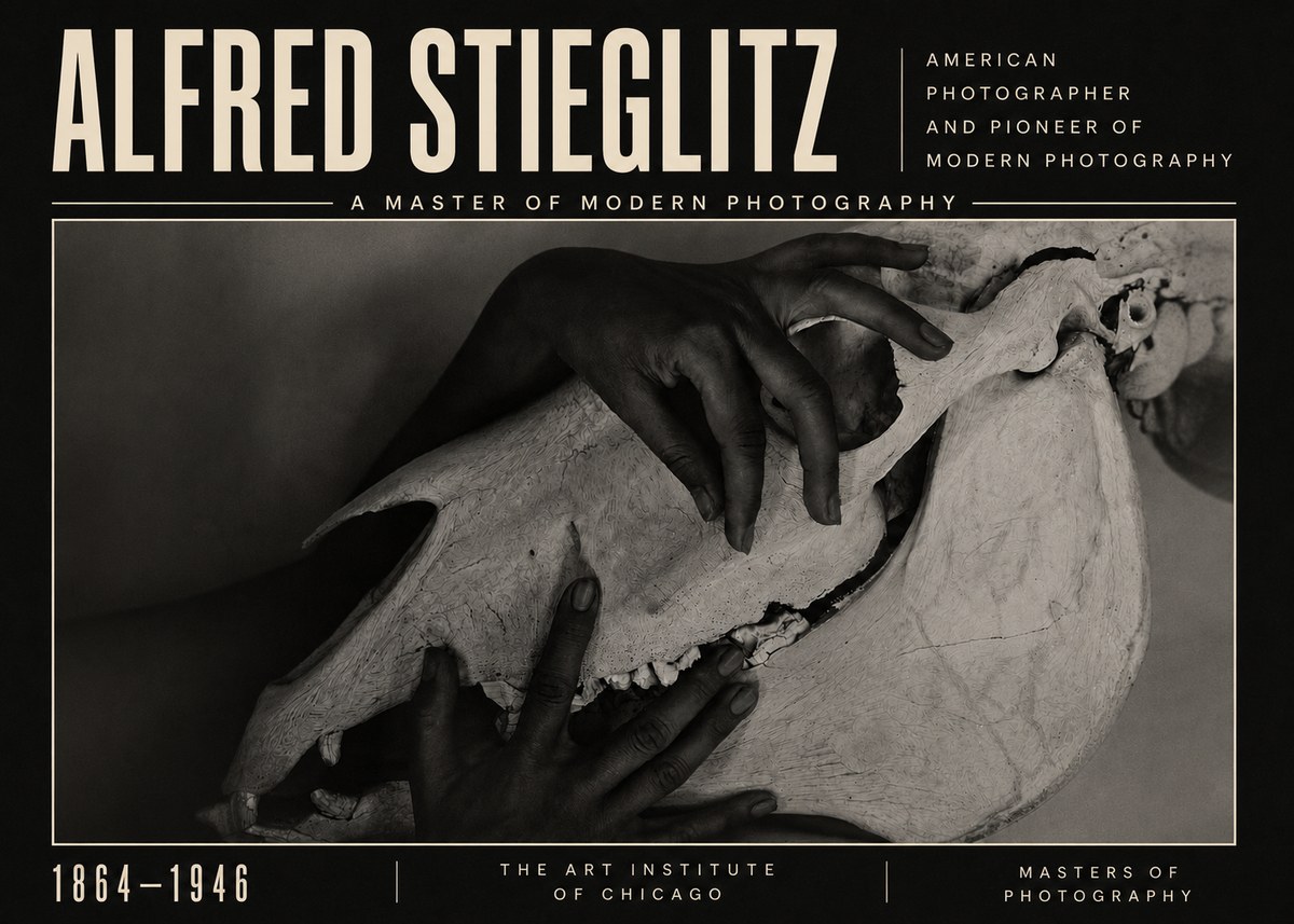 Alfred Stieglitz Georgia O'keeffe - Hands and Skull No5 - Affiche