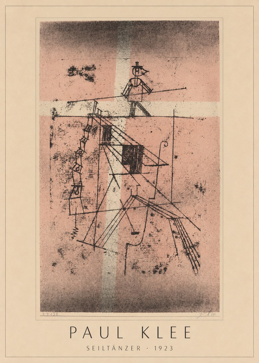 Paul Klee Seiltänzer III No4 - Affiche
