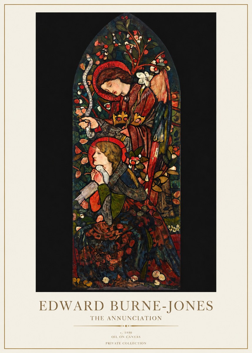 Edward Burne-Jones The Annunciation I No1 - Affiche