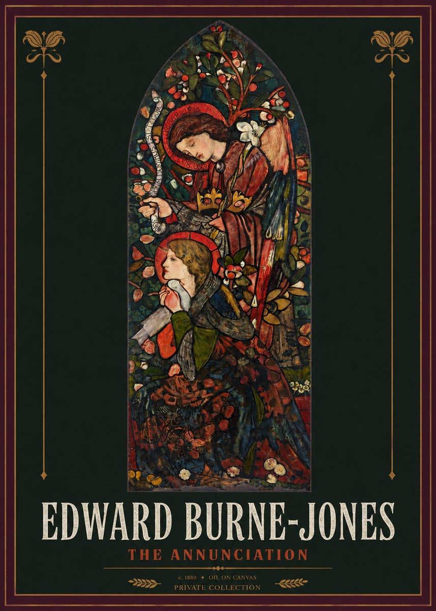 Edward Burne-Jones The Annunciation I No2 - Affiche