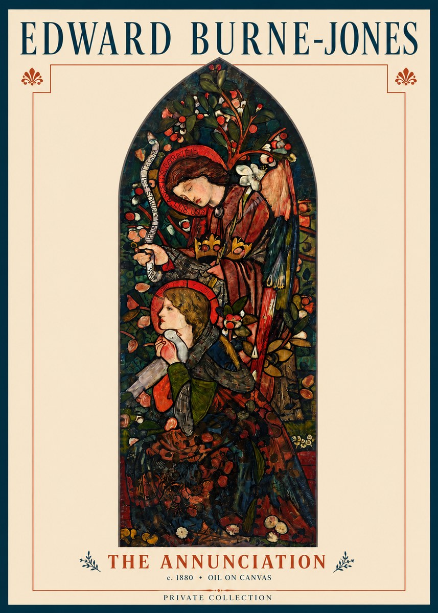 Edward Burne-Jones The Annunciation I No3 - Affiche