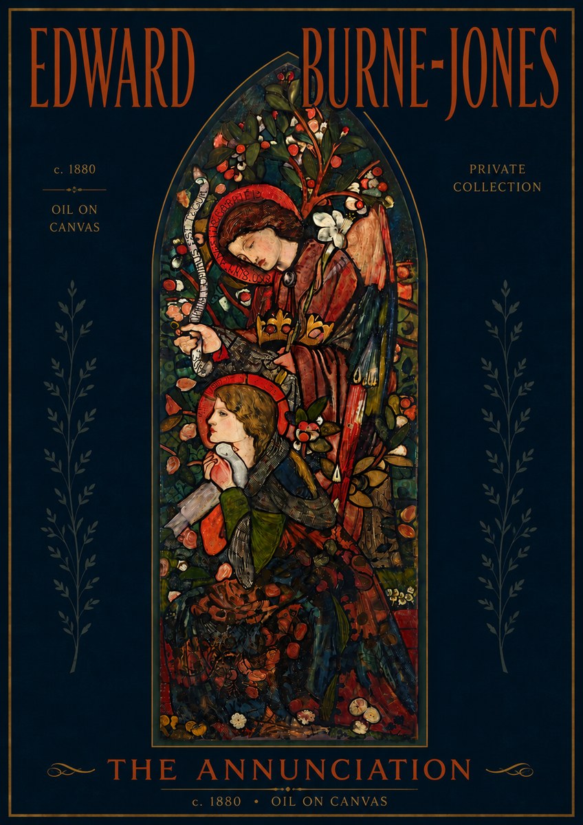 Edward Burne-Jones The Annunciation I No5 - Affiche