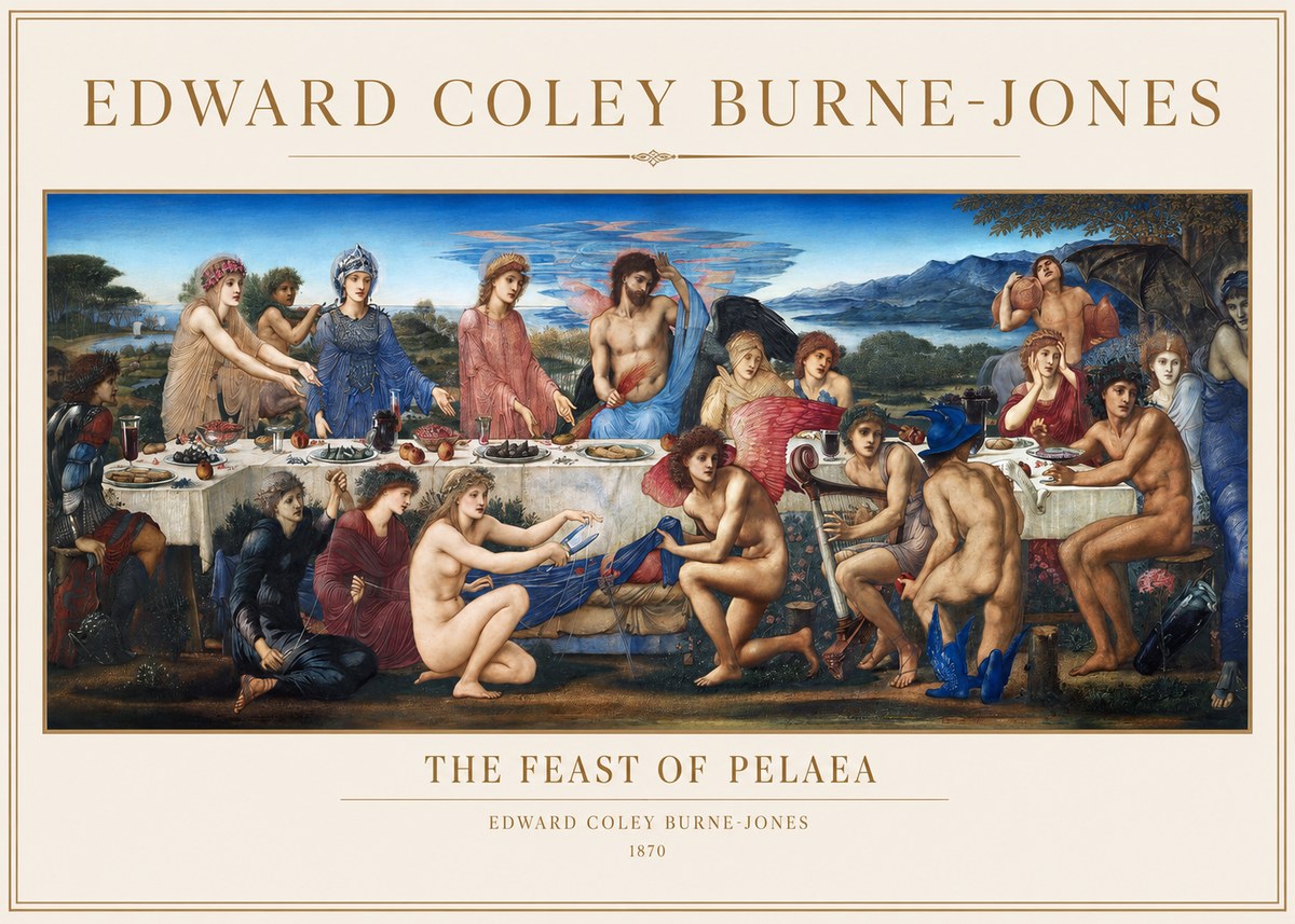 Edward Burne-Jones The Feast of Pelaea No1 - Affiche
