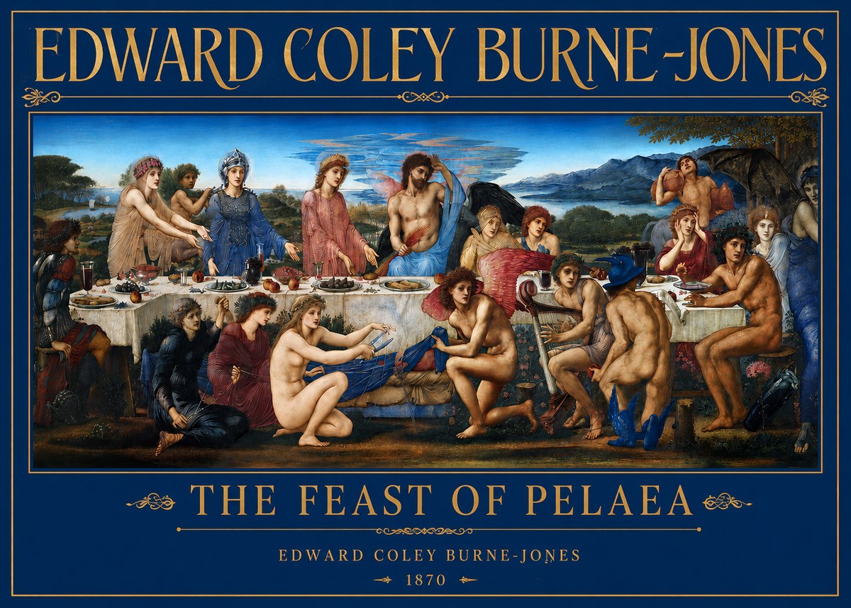 Edward Burne-Jones The Feast of Pelaea No2 - Affiche