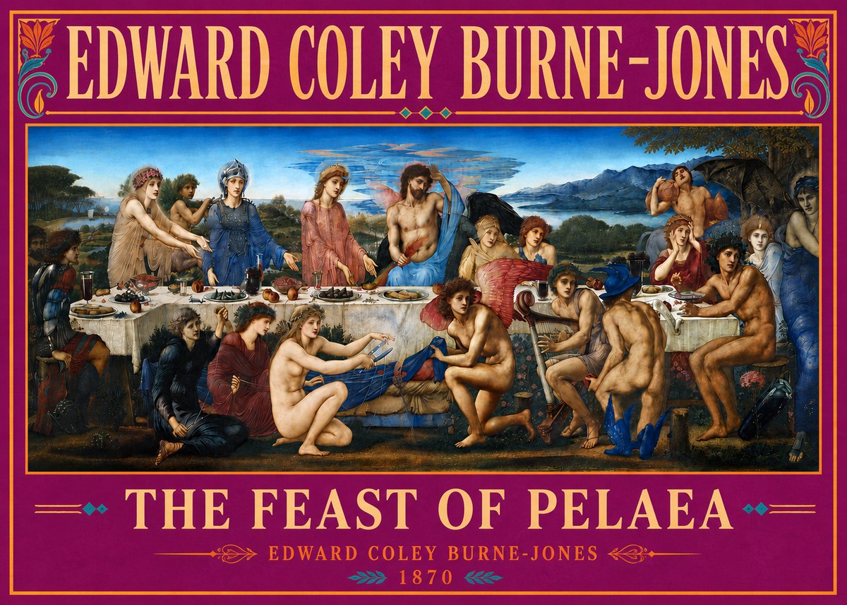 Edward Burne-Jones The Feast of Pelaea No5 - Affiche