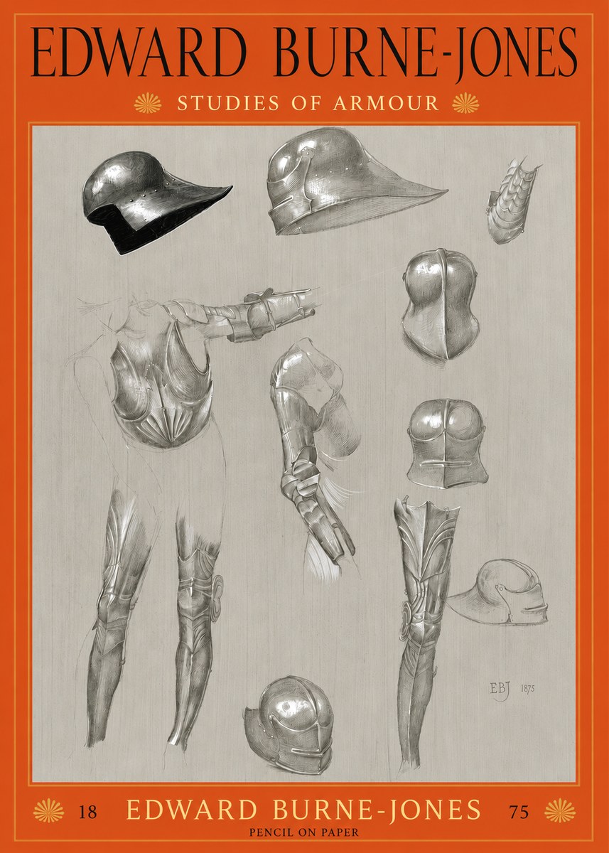 Edward Burne-Jones Studies of Armour No2 - Affiche