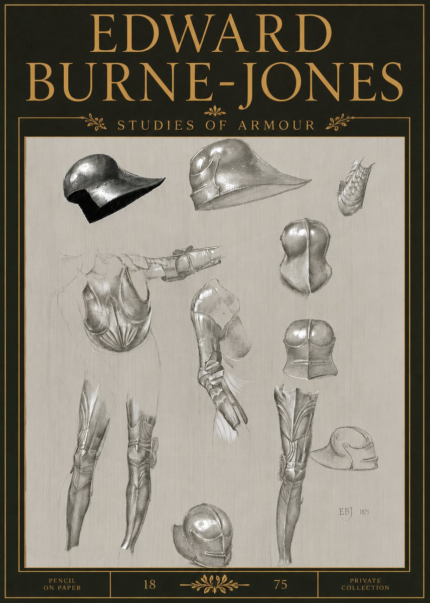 Edward Burne-Jones Studies of Armour No5 - Affiche