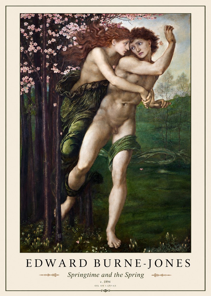 Edward Burne-Jones Springtime and the Spring No1 - Affiche