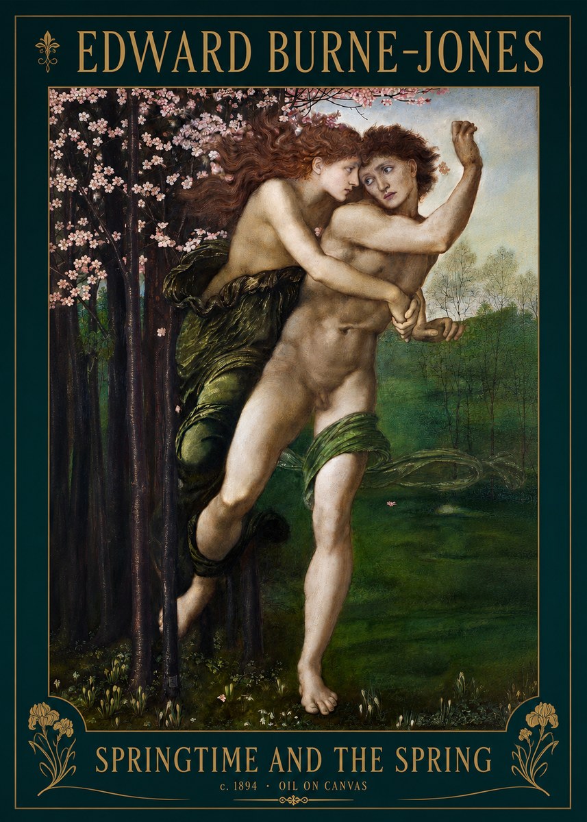 Edward Burne-Jones Springtime and the Spring No2 - Affiche