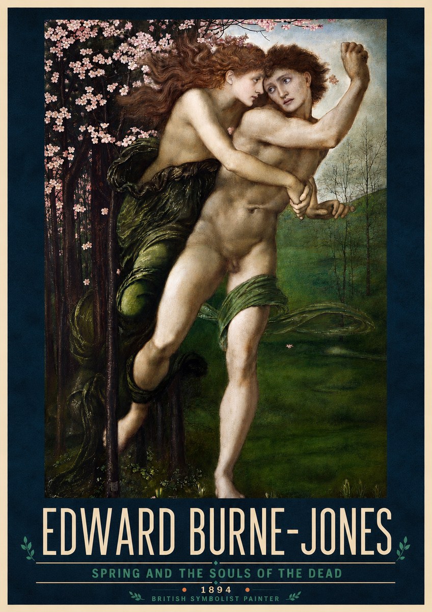 Edward Burne-Jones Springtime and the Spring No5 - Affiche