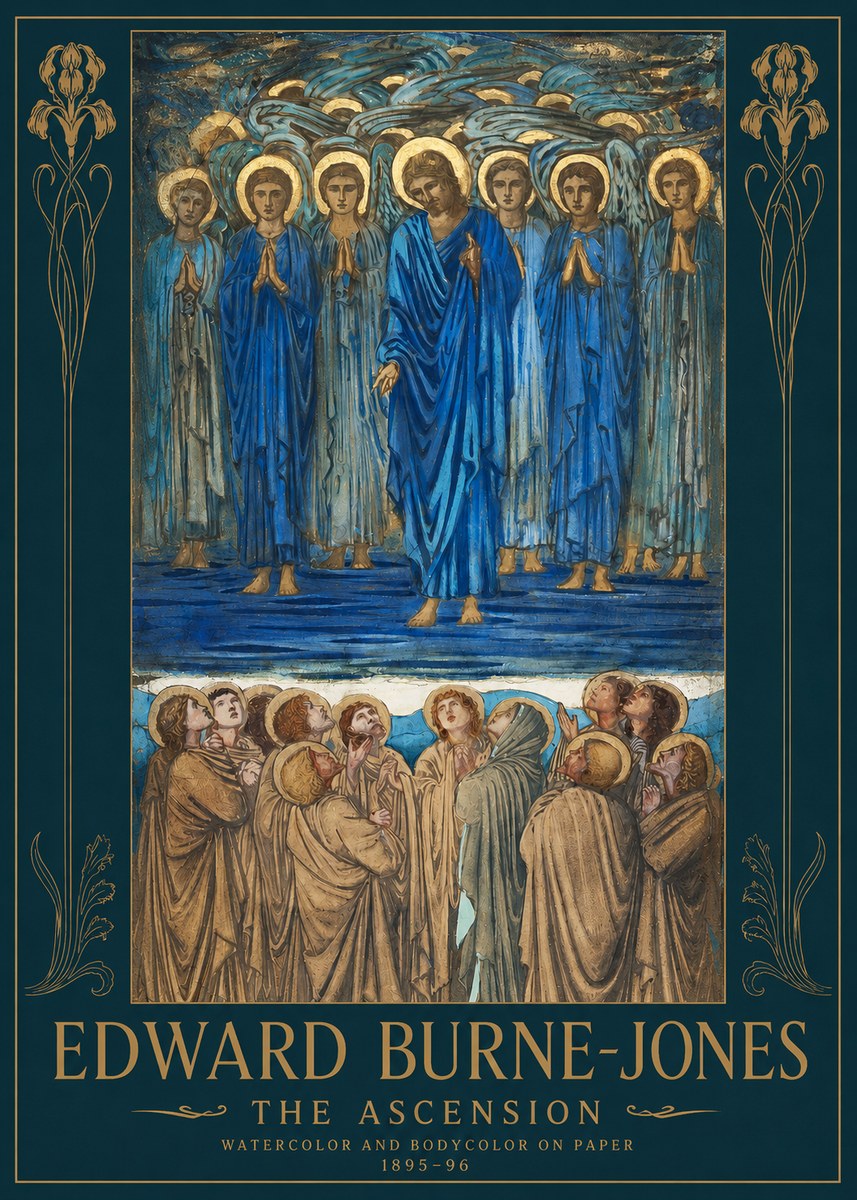 Edward Burne-Jones The Ascension No2 - Affiche