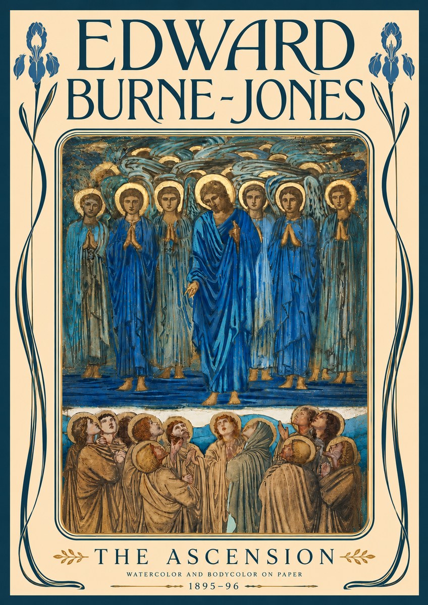 Edward Burne-Jones The Ascension No6 - Affiche