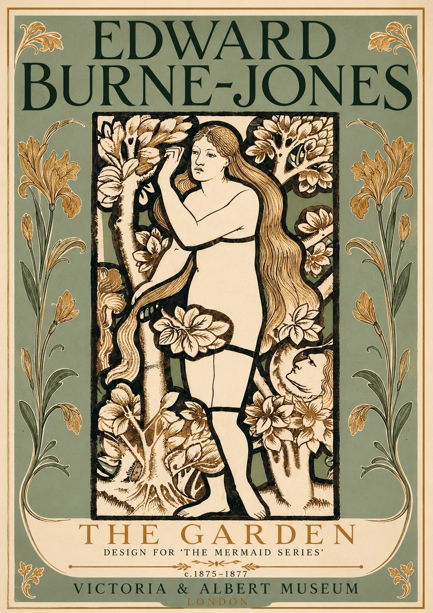 Edward Burne-Jones The Garden No6 - Affiche