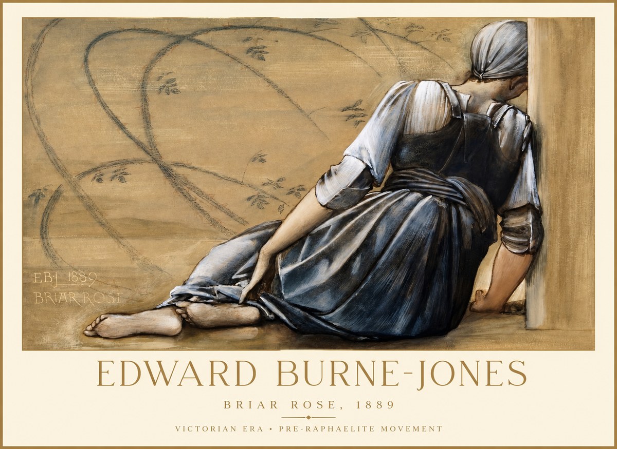 Edward Burne-Jones Briar Rose No1 - Affiche