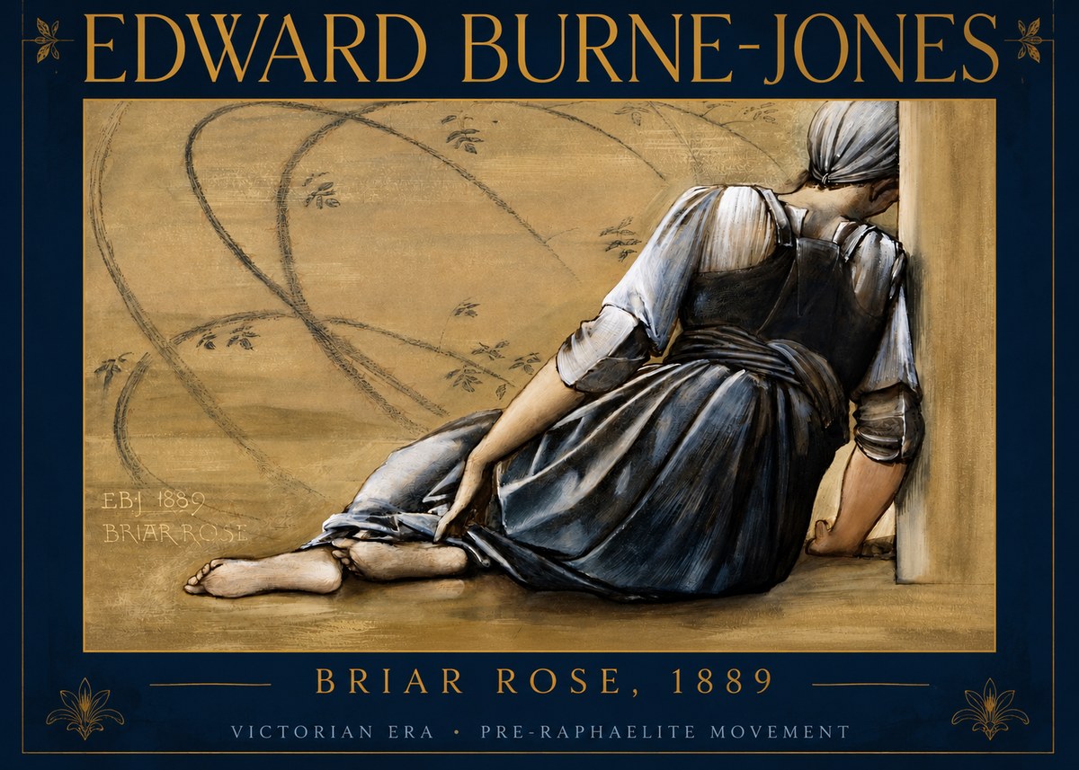 Edward Burne-Jones Briar Rose No2 - Affiche