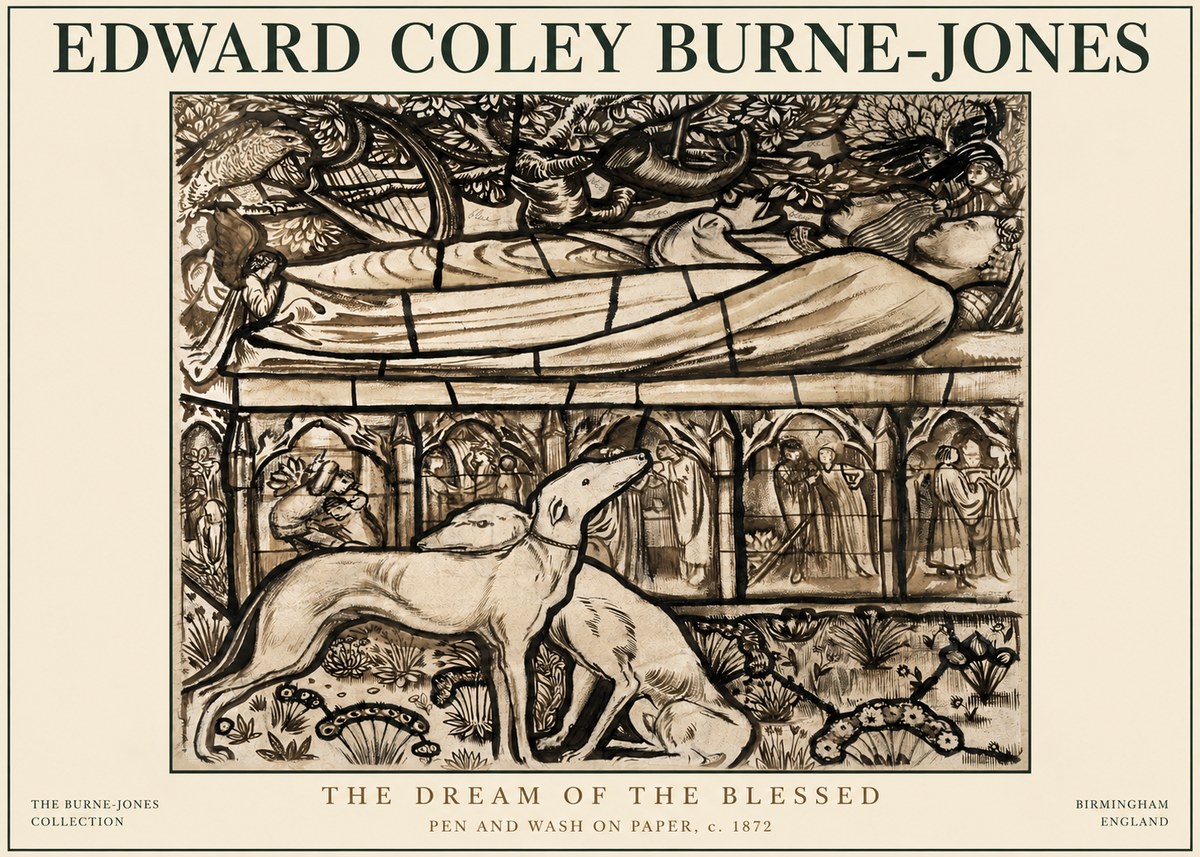Edward Burne-Jones The Dream of the Blessed No3 - Affiche
