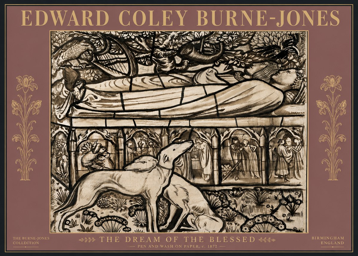 Edward Burne-Jones The Dream of the Blessed No6 - Affiche